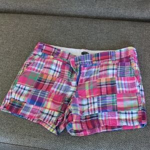J. Crew City Fit Colorful Plaid Women's Shorts